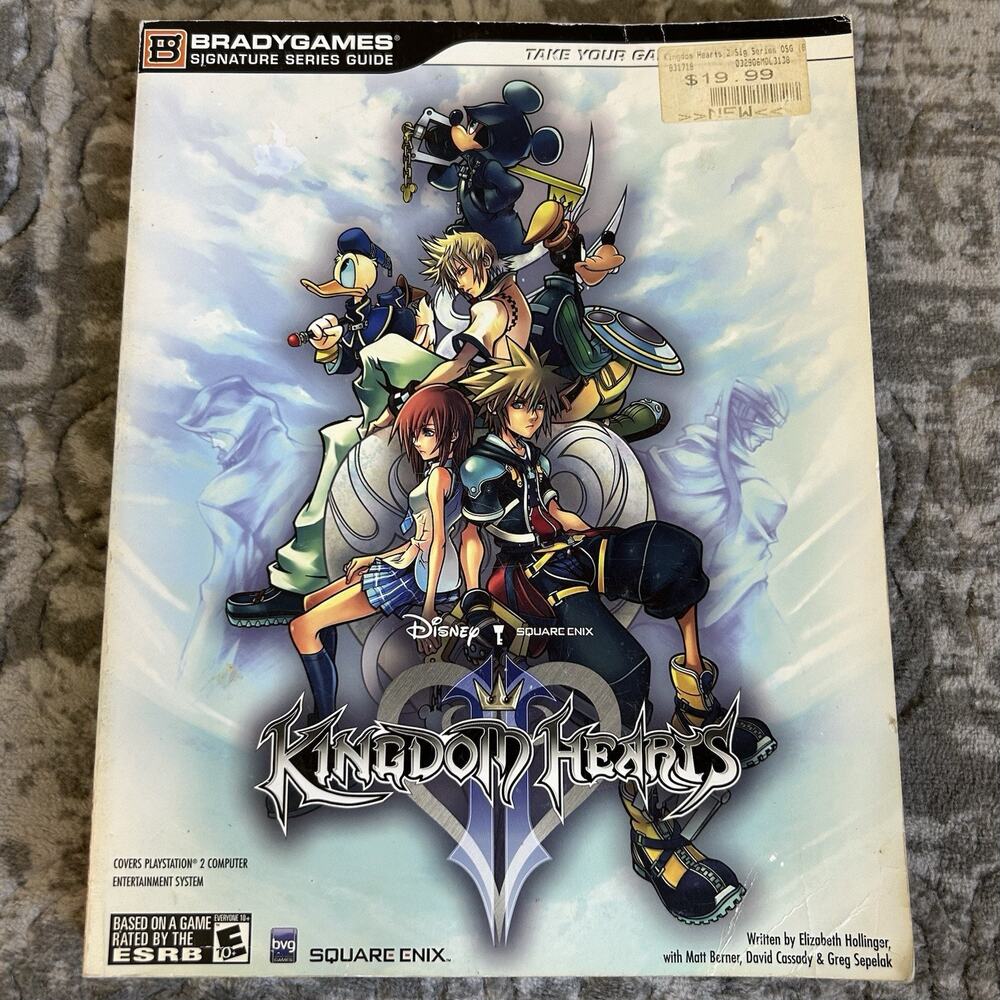 Kingdom Hearts Signature Series Guide with Fold Out PS- 2 2005 Book Bradygames